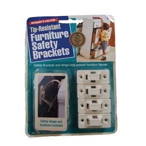 Furniture Safety Straps Brackets Kit Mommys Helper Tip Resistant 02263 NEW